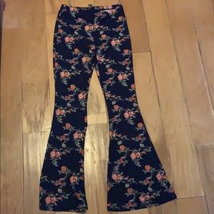 Floral flare pants